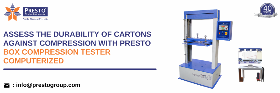 Assess the durability of cartons against compression with Presto box compression tester computerized